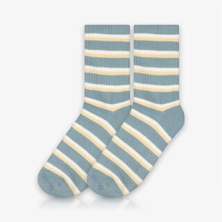 Meia Cano Médio Listrada Colorida - Meias Divertidas