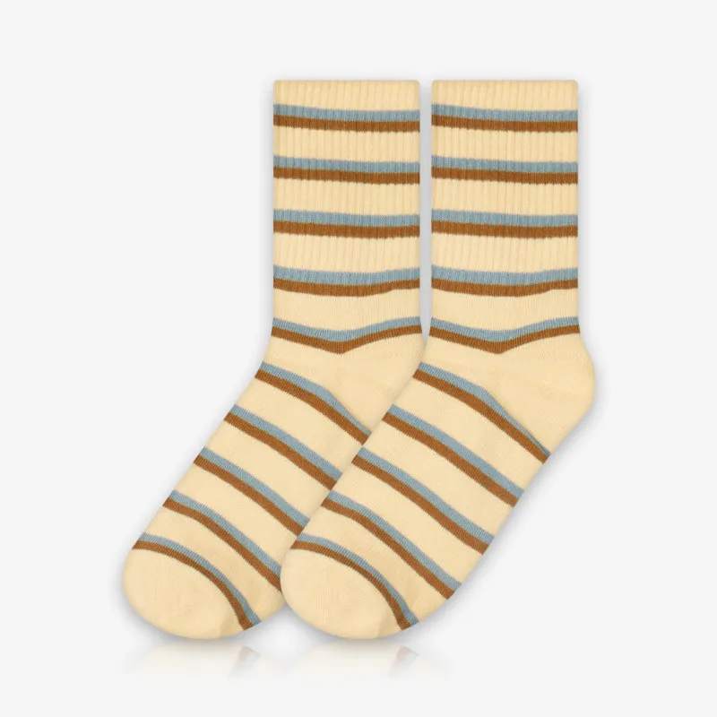 Meia Cano Médio Listrada Colorida 2 - Meias Divertidas