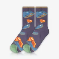 Meia Cano Alto Face com Flores é na ALARGS