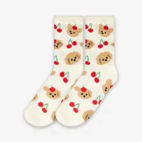 Meia Cano Alto Poodle com Cerejas é na ALARGS