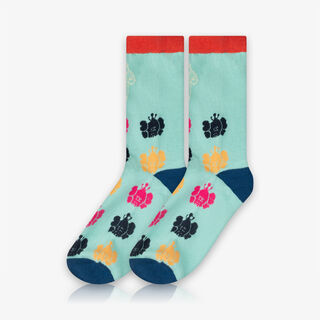 Meia Cano Alto Bichinhos Coloridos - Meias Divertidas