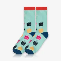 Meia Cano Alto Bichinhos Coloridos é na ALARGS