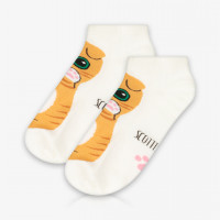 Meia Cano Baixo Gatinho Laranja é na ALARGS