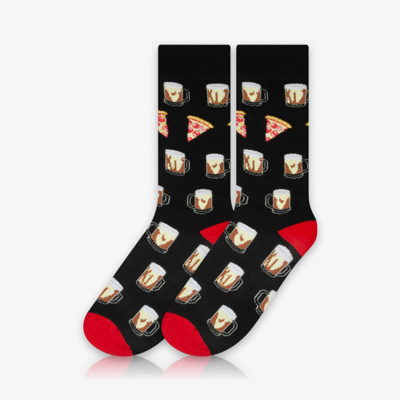 Meia Cano Alto Pizza and Beer - Meias Divertidas