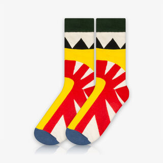 Meia Cano Alto Padrões Geométricos 6 - Meias Divertidas