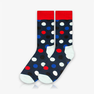 Meia Cano Alto Bolinhas 2 - Meias Divertidas