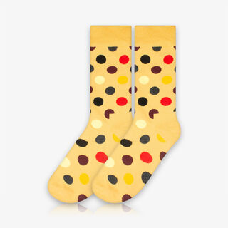 Meia Cano Alto Bolinhas 3 - Meias Divertidas