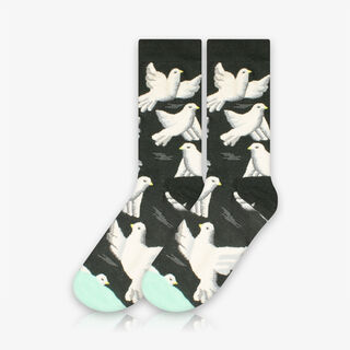 Meia Cano Alto Pombas - Meias Divertidas