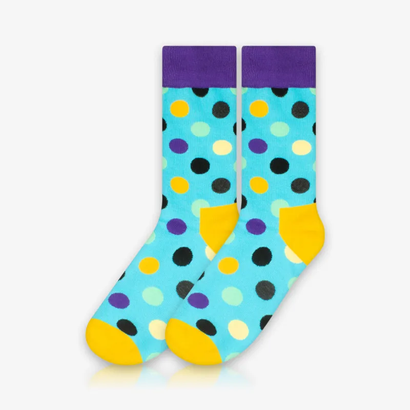 Meia Cano Alto Bolinhas 4 - Meias Divertidas