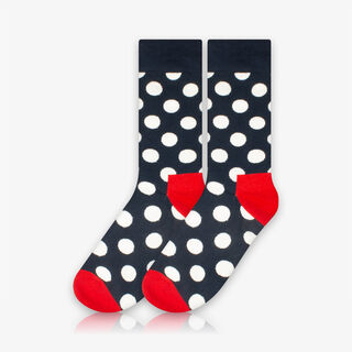 Meia Cano Alto Poá Navy - Meias Divertidas