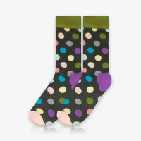 Meia Cano Alto Bolinhas 6 é na ALARGS