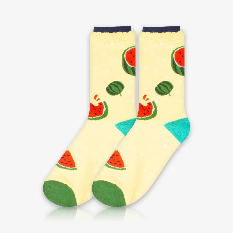 Meia Cano Alto Melancias - Meias Divertidas