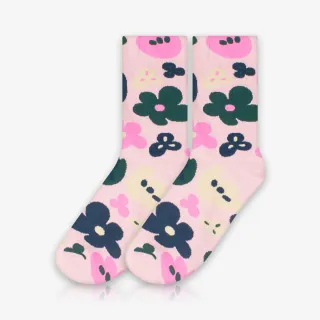 Meia Cano Alto Floral Rosa - Meias Divertidas
