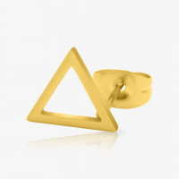 Brinco Dourado Triângulo Minimalista e Pequeno – ALARGS
