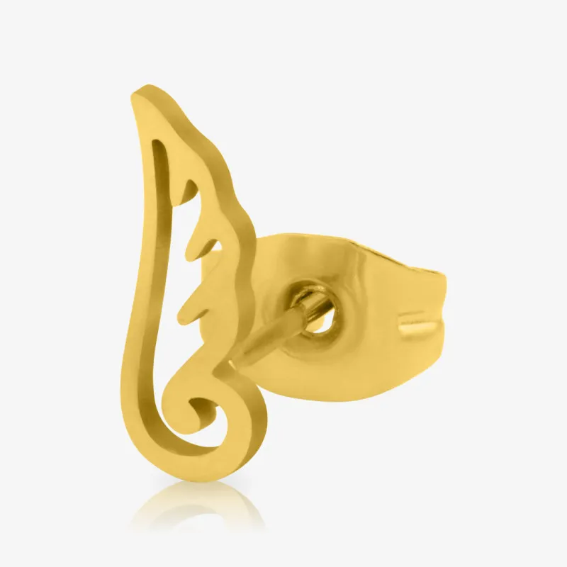 Brinco Dourado Asa delicado estilo Asa de Anjo para mulheres
