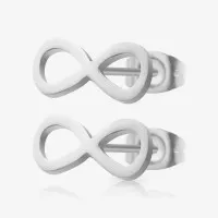 Brinco Símbolo Infinito Par com design elegante e moderno