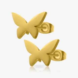 Brinco dourado butterfly par em formato de borboleta delicada