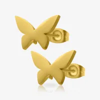 Brinco Dourado Butterfly Par com design delicado e feminino