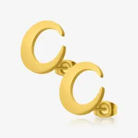 Brinco Lua Minguante Dourado com Design Feminino e Elegante