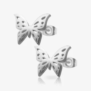 Brinco Borboleta 2 Par com design delicado e acabamento brilhante