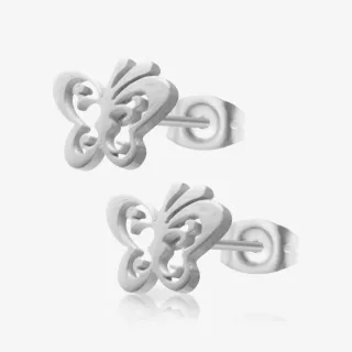 Brinco Borboleta 3 Par com design delicado e acabamento brilhante