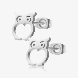 Brinco Corujinha Par em formato de coruja, ideal para mulheres delicadas