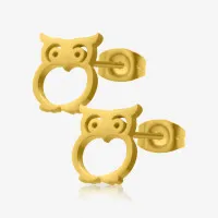 Brinco Dourado Corujinha Par com design delicado e simbólico