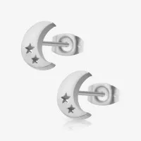 Brinco Lua Detalhes Estrela com Design Delicado e Feminino