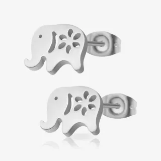 Brinco Elefante Par com design delicado e acabamento detalhado