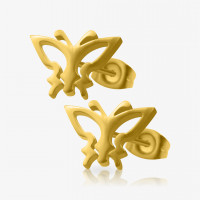 Brinco Dourado Borboleta Par com design delicado e feminino