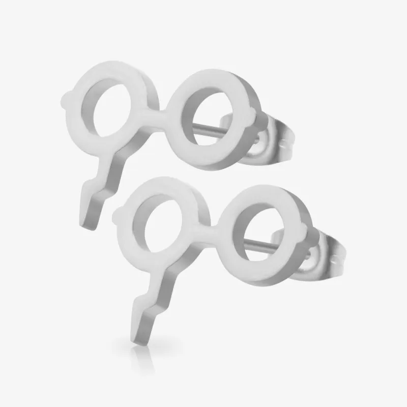 Brinco Harry Potter com símbolo das Relíquias da Morte em aço cirúrgico