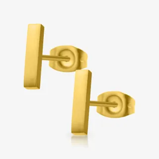 Brinco Dourado Retângulo com Design Minimalista e Sofisticado