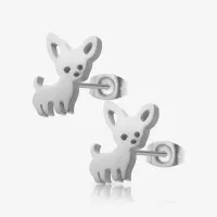 Brinco Chihuahua Prateado Pequeno e Delicado