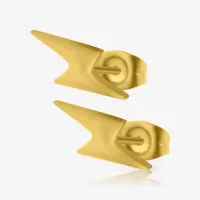 Brinco Dourado Raio - Design Minimalista e Elegante | ALARGS