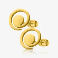 Brinco Dourado Arroba Minimalista e Feminino - ALARGS