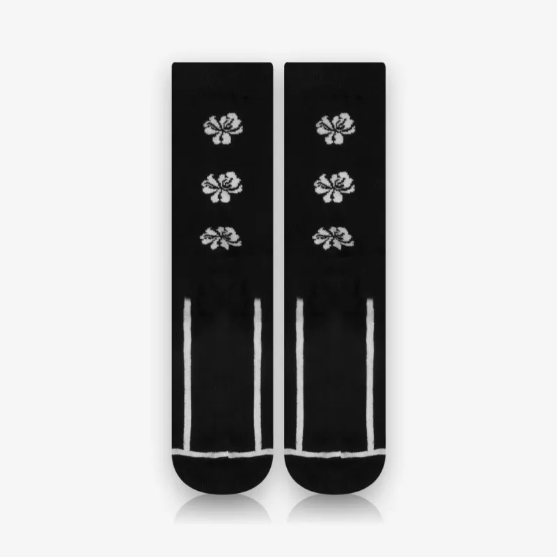 Meia Cano Alto Flores Background - Meias Divertidas