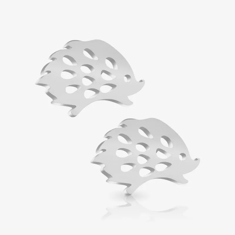 Brinco Porco Espinho em aço cirúrgico - par de brincos exclusivos ALARGS