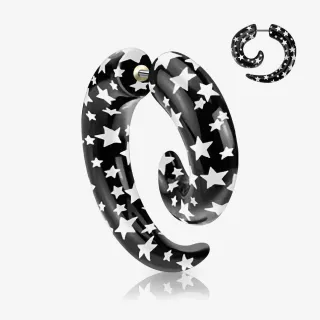 Falso Alargador Caracol Estrelas - Falso Alargador