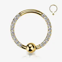 Piercing Captive Dourado Zircônias – Brilho e Elegância