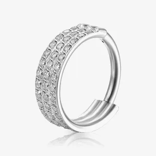 Argola clicker titânio com zircônias frontais aplicadas