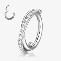 Argola Clicker Dupla com Zircônia de Titânio – ALARGS