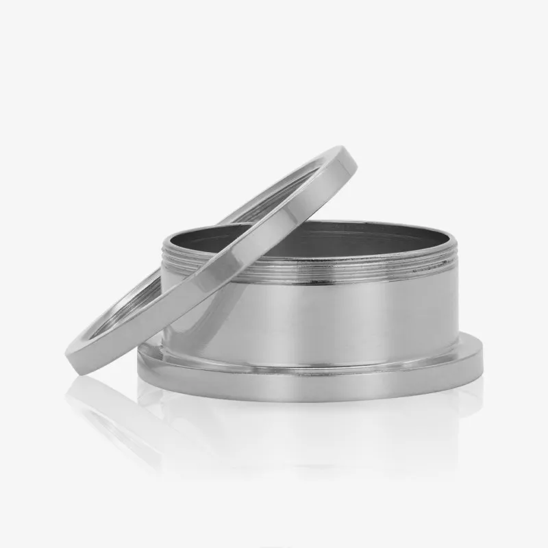 Alargador de Aço Cirúrgico Prateado - Rosca - Alargadores