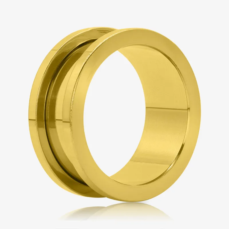 Alargador de Aço Cirúrgico Dourado - Rosca - Aço Cirúrgico