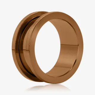 Alargador de Aço Cirúrgico Bronzeado - Rosca - Aço Cirúrgico