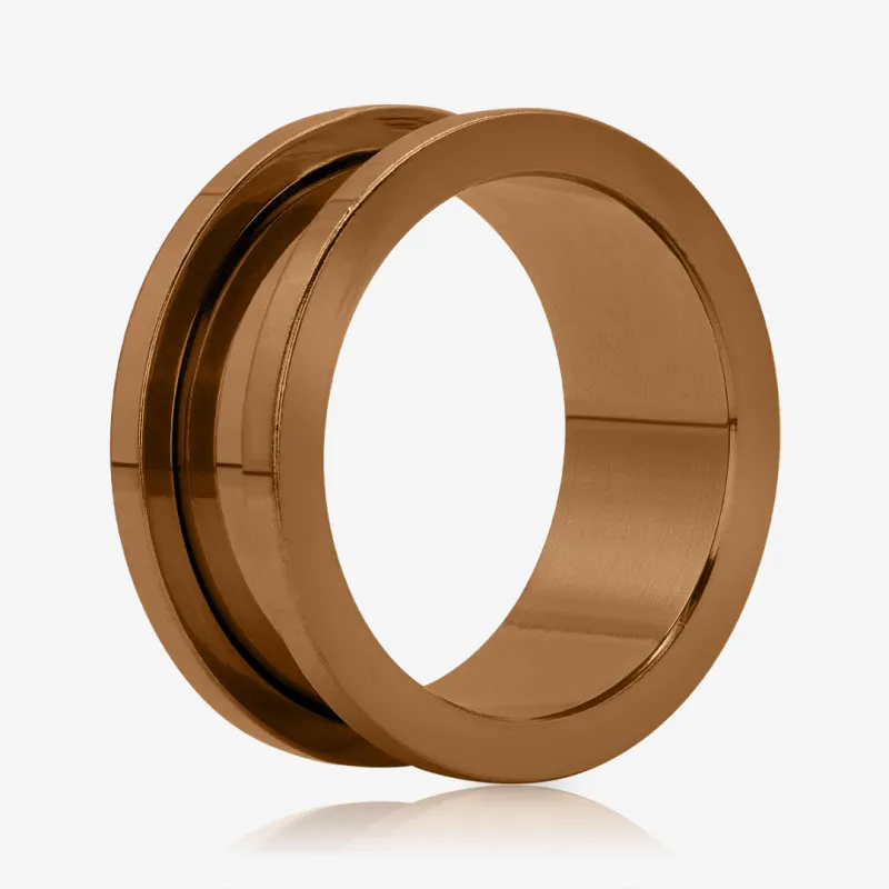 Alargador de Aço Cirúrgico Bronzeado - Rosca - Aço Cirúrgico