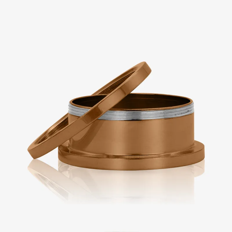 Alargador de Aço Cirúrgico Bronzeado - Rosca - Aço Cirúrgico