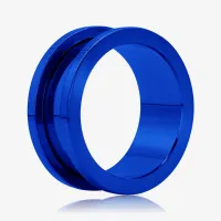 Alargador Aço com Rosca Azul: Estilo Vibrante | ALARGS