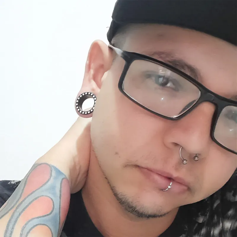 Alargador Rosca Aço Strass Cristal - Strass Colors