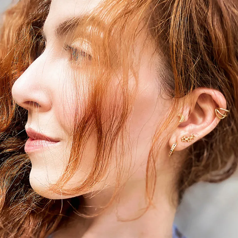 Brinco Dourado Três Marias - Par - Brincos