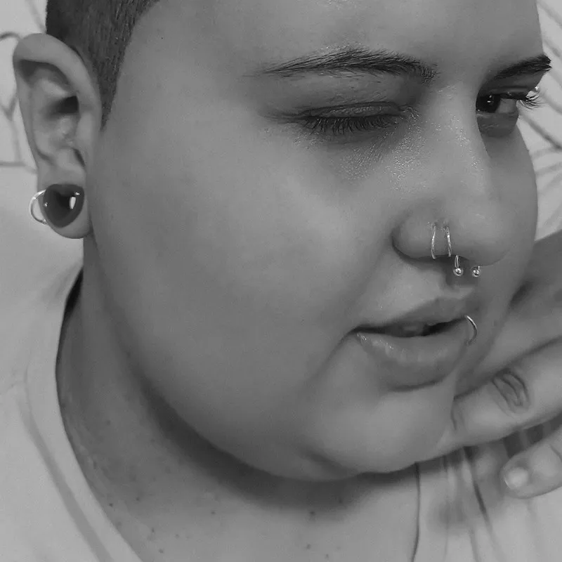 Piercing Ferradura Prateada Bolinha Aço - Piercings Ferradura